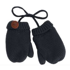 Calikids - Mitaines d'hiver doublée en tricot doux - Noir